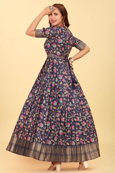 SILK JACQUARD ETHNIC GOWN Ethnic Dresses