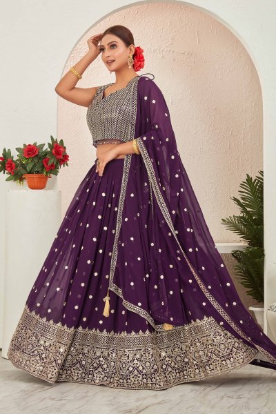 WINE LEHENGA SET SANGEET SANDHYA