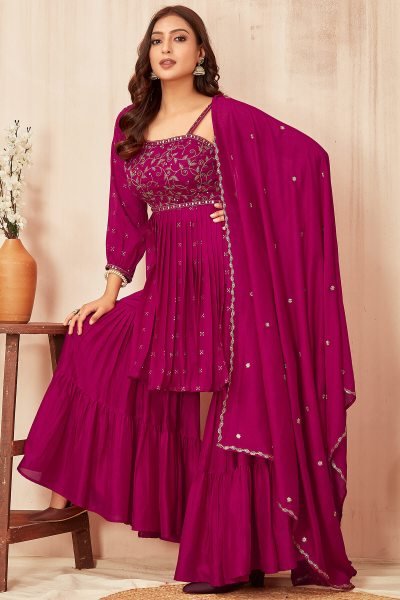 WOMEN EMBROIDERY SHARARA SET KURTA SET