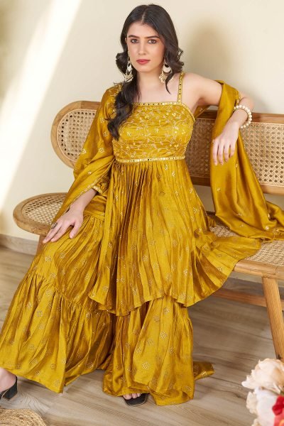 Women Embroidered Sharara Set SHARARA SET
