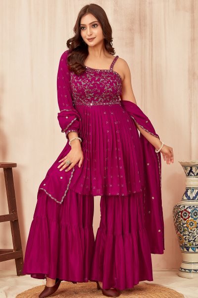 WOMEN EMBROIDERY SHARARA SET KURTA SET