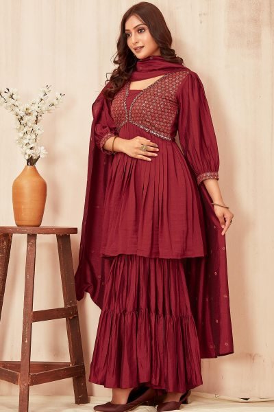 Women Embroidered Sharara Set SHARARA SET