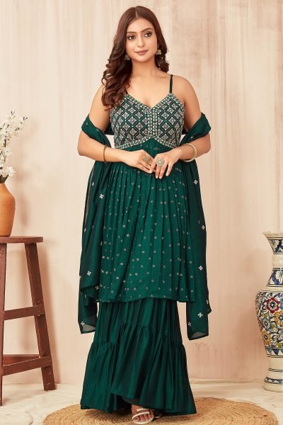 WOMEN EMBROIDERY SHARARA SET KURTA SET