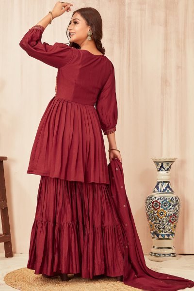 Women Embroidered Sharara Set SHARARA SET