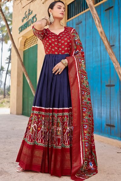 WOMEN FLAIRED GOWN WITH DUPATTA DRESSES