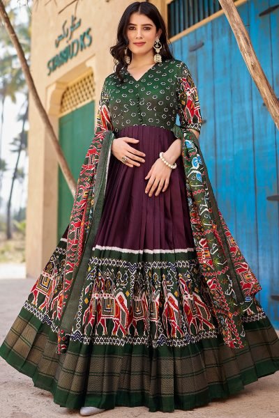 WOMEN FLAIRED GOWN WITH DUPATTA DRESSES