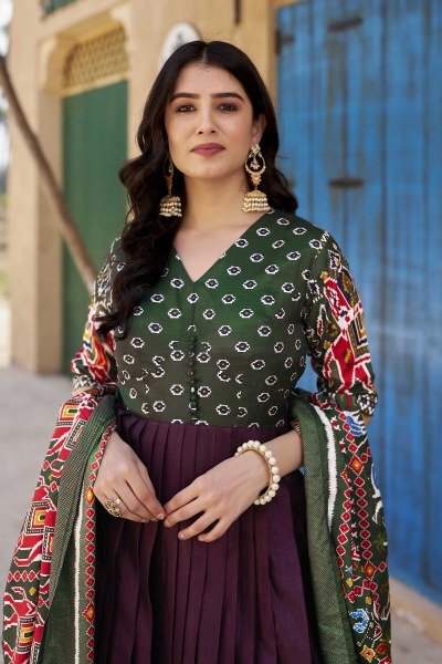 WOMEN FLAIRED GOWN WITH DUPATTA Ethnic Dresses