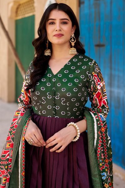 WOMEN FLAIRED GOWN WITH DUPATTA Ethnic Dresses