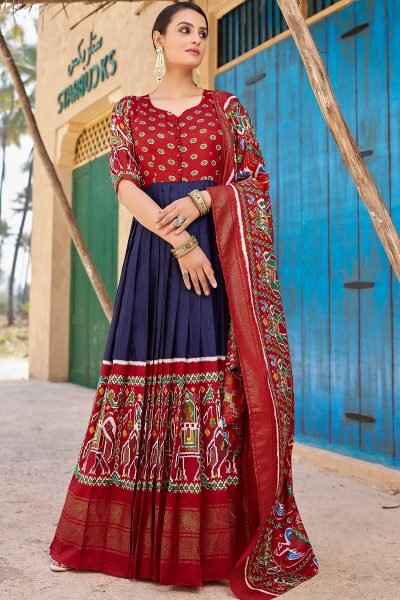 WOMEN FLAIRED GOWN WITH DUPATTA Ethnic Dresses