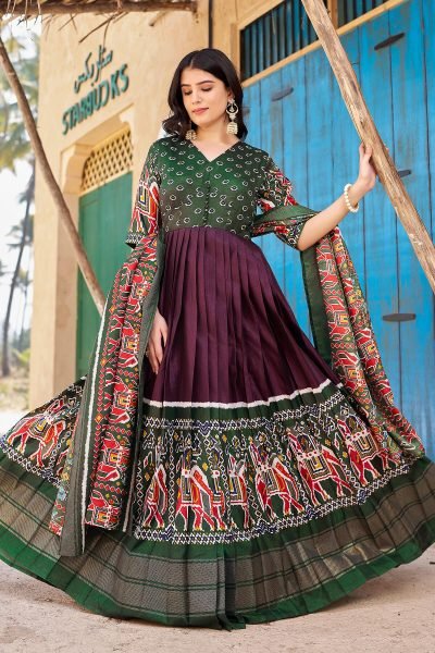 WOMEN FLAIRED GOWN WITH DUPATTA Ethnic Dresses