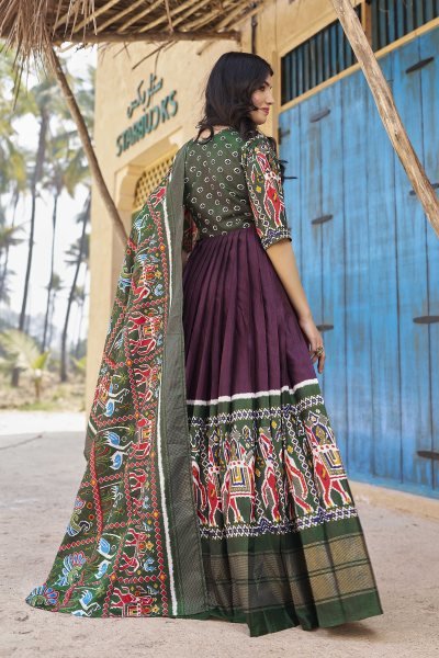 WOMEN FLAIRED GOWN WITH DUPATTA Ethnic Dresses