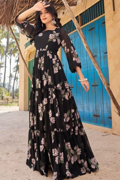 Women Printed Ethnic Maxi Dresses DRESSES