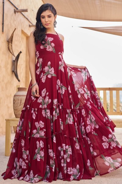 Women Printed Ethnic Maxi Dresses DRESSES