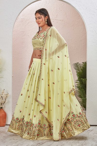 YELLOW LEHENGA SET HALDI LEHENGA