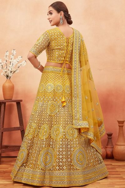 YELLOW ETHNIC LEHENGA